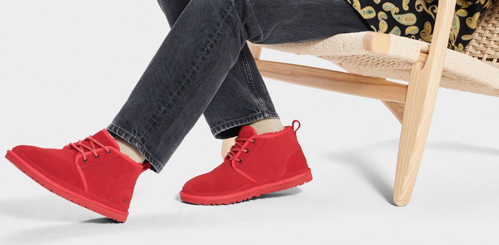 Ugg Neumel - Mens Chukka Boots - Red - NZ (2974HNTYO)